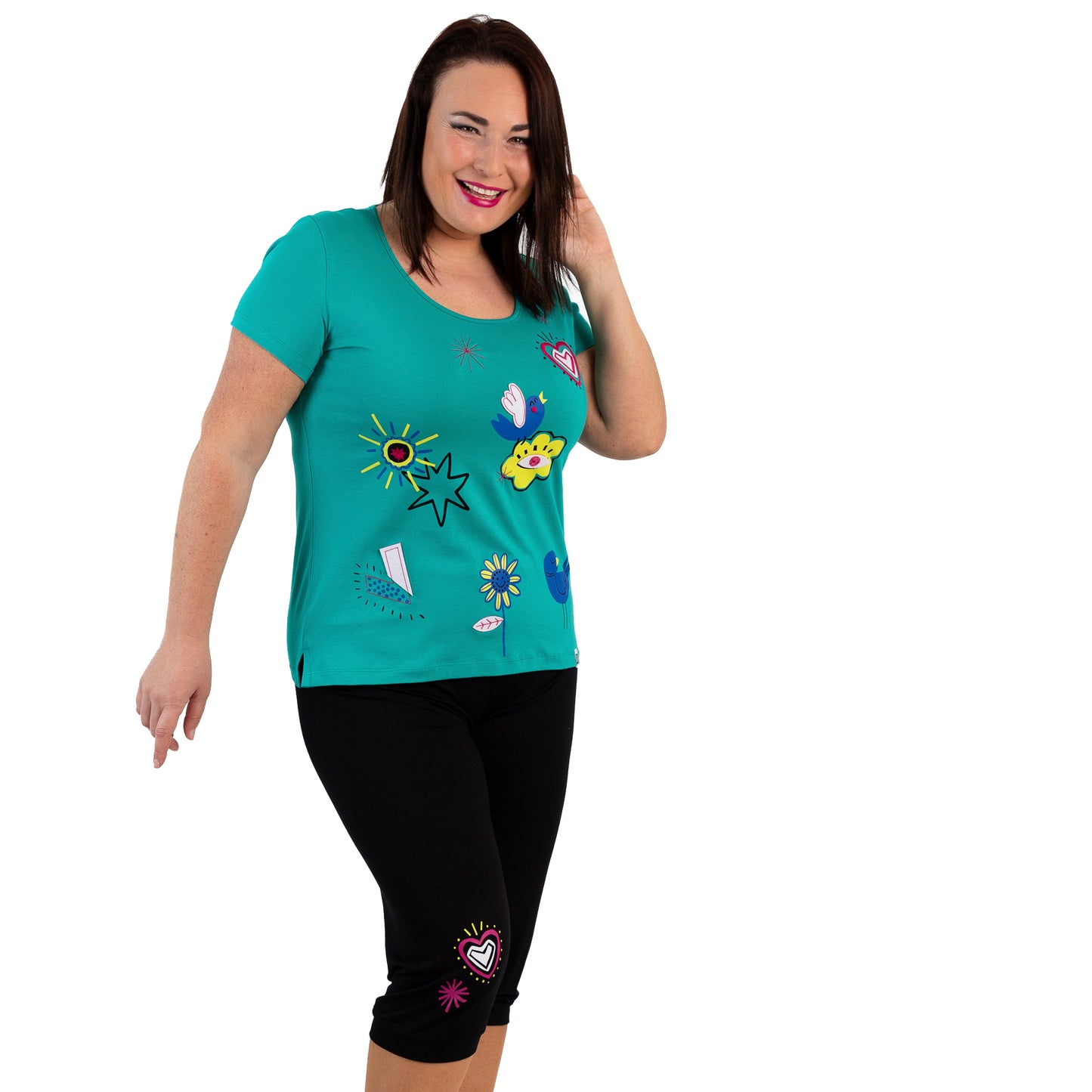 Camiseta Naif verde agua