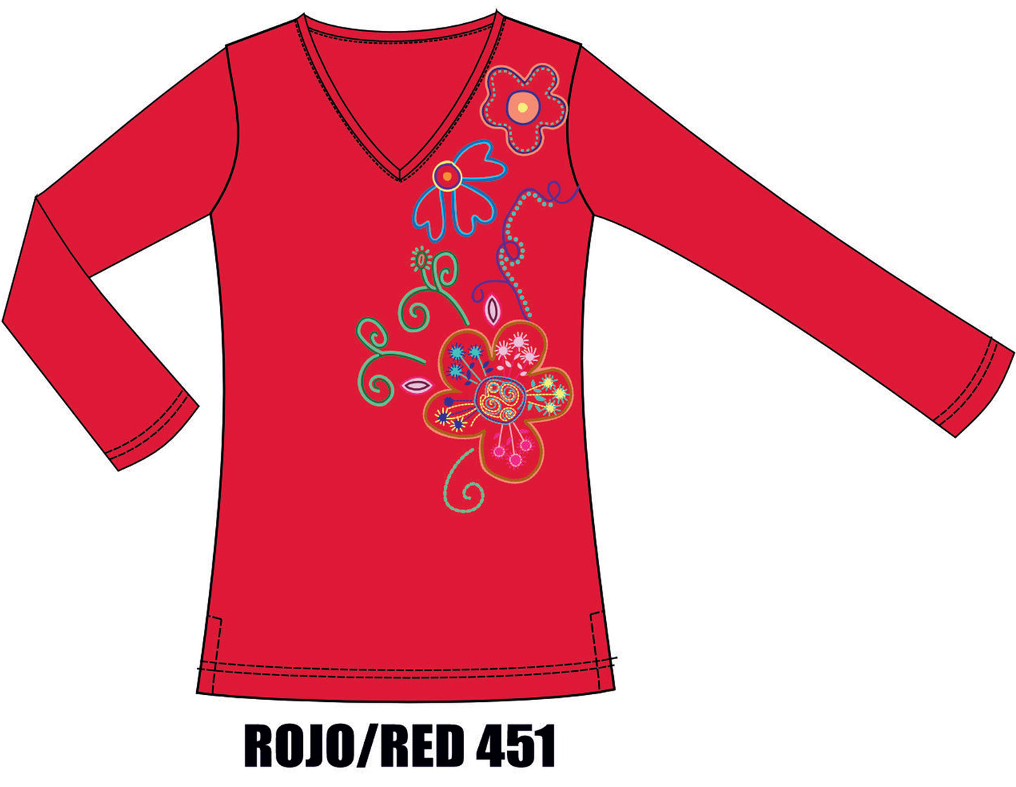 Camiseta flores Naif