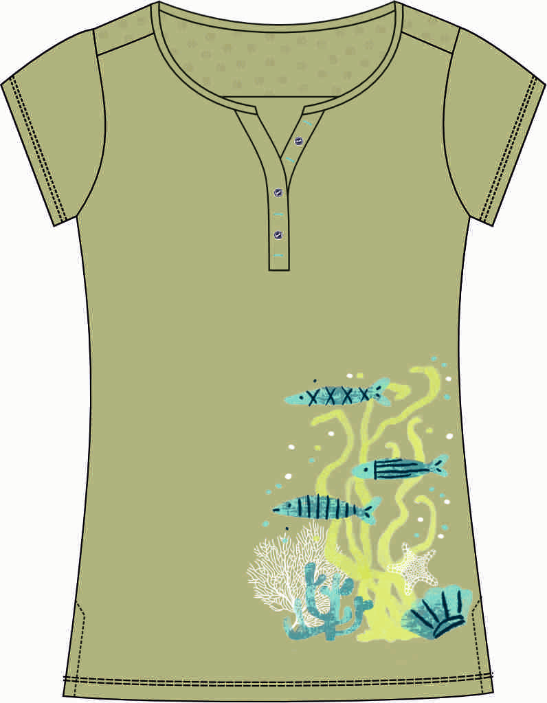 Camiseta en el Fondo del Mar