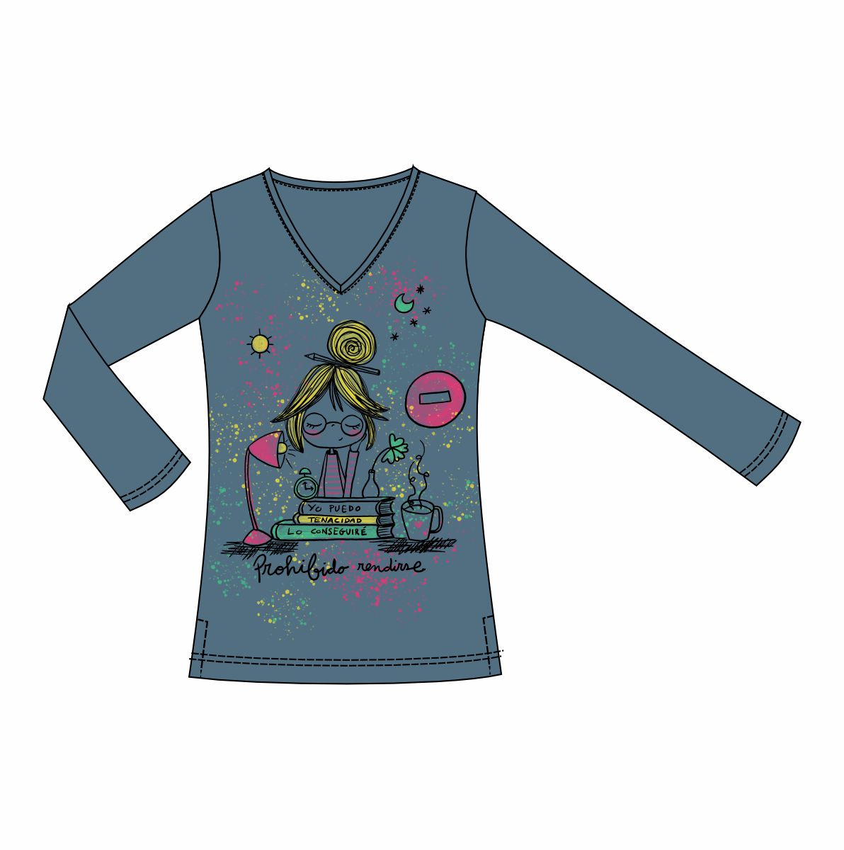 Camiseta Manga Larga PROHIBIDO RENDIRSE