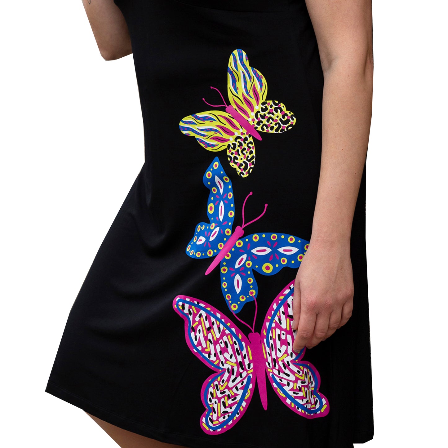 Vestido corto mariposas