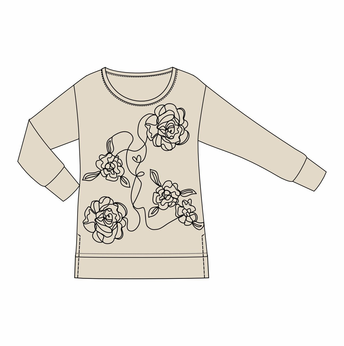 Sudadera Manga Larga FASHION FLOWERS