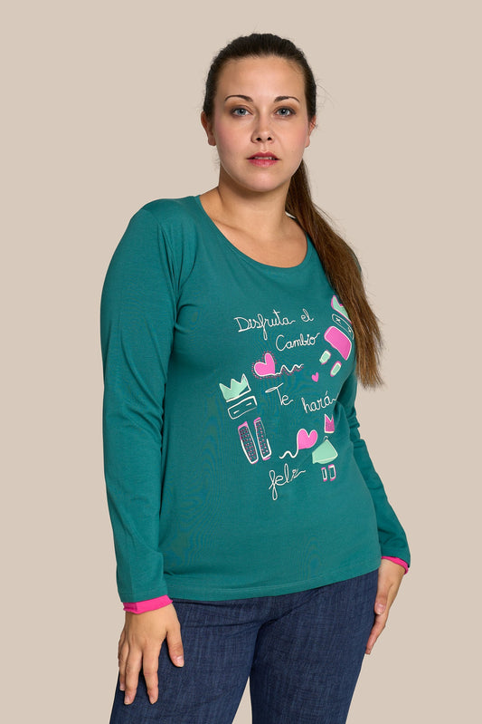 Camiseta Manga Larga DISFRUTA EL CAMBIO