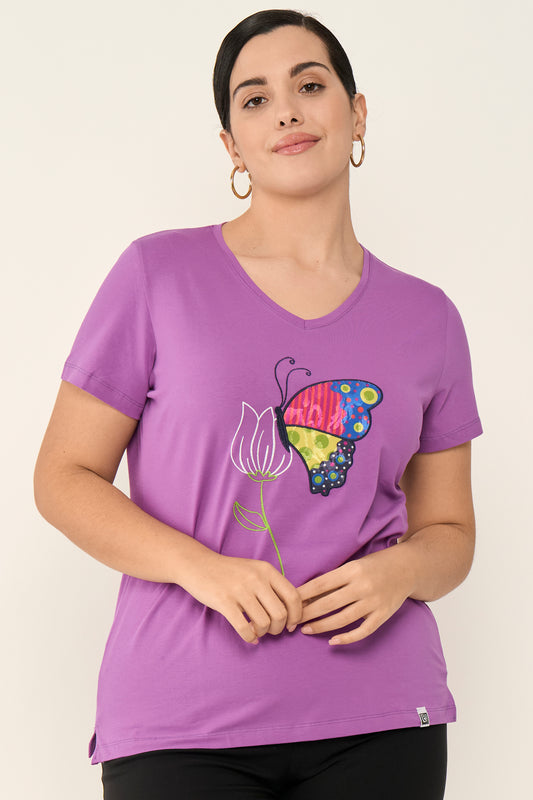 Camiseta Mariposa en Flor