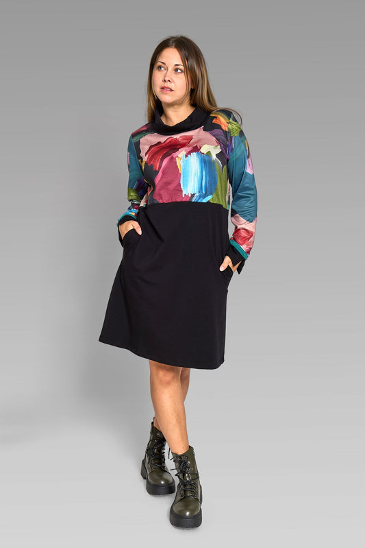 Vestido Manga Larga PINCELADAS